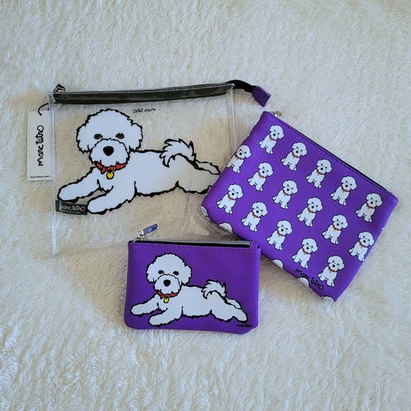 Marc Tetro Handbags - Marc Tetro Bichon Frise Pouch👝 Trio3️⃣ - NWT